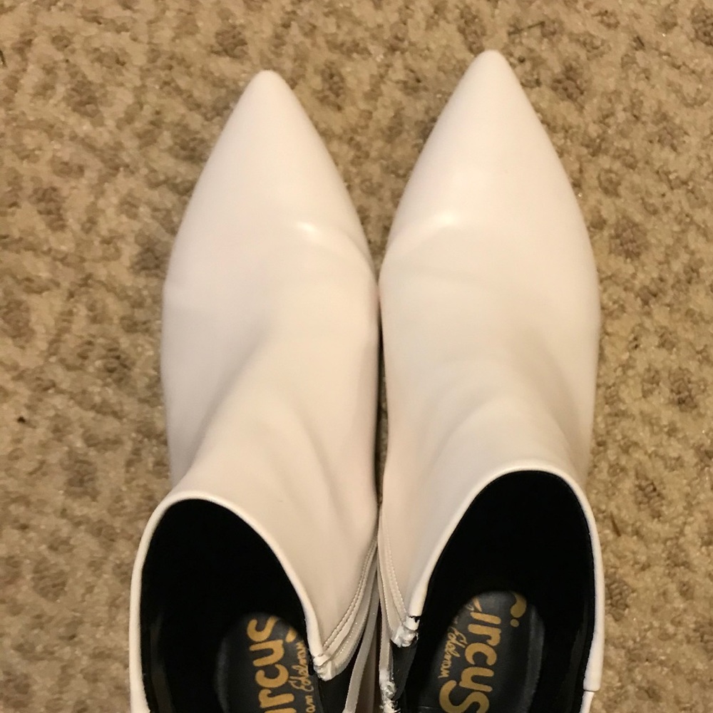 White ankle boots